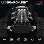 ZWN 1:16 2.4Gh Model RC Car With LED Lights 2WD Off-road Remote Control Climbing Vehicle Outdoor Cars Toys for Boys Girls Gifts 4