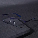 Mens Metal Reading Glasses Frame High Quality Square Presbyopic Spectacles Eyeglasses With Blue Light Lens+75+125+175+225+275 5