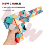 Colored Magic Cube Toys Magic Rule Snake Multi-color Puzzle Fidget Toys Decompression Transformable Cubes Educational Toys 2