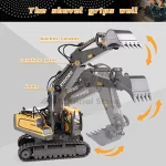 4WD Remote Control Excavator 4x4 Alloy Dump Truck Bulldozer Radio Model RC Car Construction Vehicle Toy Children Kids Gifts 6