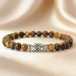 6mm Natural Stone Yoga Bracelet Unisex Sanskrit Meditation Beads Lucky Red Tibetan Buddhist Minimalist Design luxury retro coupl 5