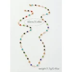 LATS New Luxury Colourful Long Tassel Necklace for Women Shiny Rhinestone Crystal Zircon Choker Bohemian Statement Jewelry Gifts 2