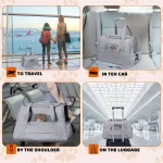 Pet Carrier Bag Airline Approved Up for Cats and Dogs Up to 20LBs, Soft Cat Carrier Dog Carrier Travel Kitten Carrier with Mat 6