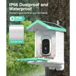Bird Feeder with Camera 4K HD AI Birds Species Identification Cam Smart Bird Camera with Solar Powered Auto Capture and Instant 5