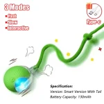 Intelligent interactive cat ball long-lasting and durable easy to clean intelligent obstacle avoidance pet dog toys 4
