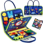 Montessori Toys Busy Board Toddler Sensory Activity Developing Board for Motor Skills， Educational Travel Activity Toys 5