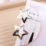 Silver Star Hair Clips Set for Girls -  Metal Snap Barrettes with Shiny Jewel Hair Grips Fashionable Hair Accessories 6
