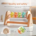 Montessori Rain Stick Toy for Babies Wooden Rainmaker Musical Shaker,Sensory Educational Instrument for Toddlers 6-12 Months 2