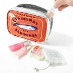 Canned Sardines Women Travel Cosmetic Bag Cute Toiletry Bag Creative Portable Fashion Zipper Multi-function for Weekend Vacation 5