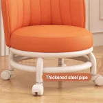 Pulley Stool with Wheels, Low Stool Door, Shoe Changing Stool, Small Stool, Movable Backrest Stool, Comfortable for Children 5