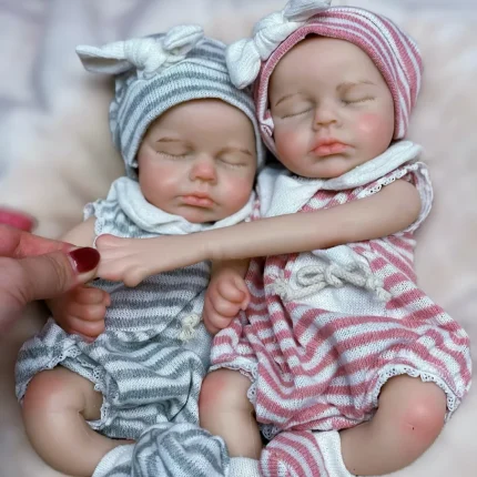 33cm Can Open Mouth Full Body Solid Silicone LouLou Reborn Girl and Boy Doll Soft Touch Handmade  Reborn Corpo De Silicone