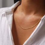 5pc 18K Gold Color PVD Plated Stainless Steel Cuba Cross O Ripple Twisted Chain Necklace Adjustable Chain DIY Necklace Wholesale 3