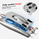 2.4G RC High Speed Racing Boat Waterproof Double Motor Remote Control Professional Speedboat 805 Gifts Toys for boys 6