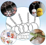 Silver Plated Metal Blank Keyring Keychain Split Ring Keyfob Key Holder Rings Women Men DIY Key Chains Key Ring Accessories 4