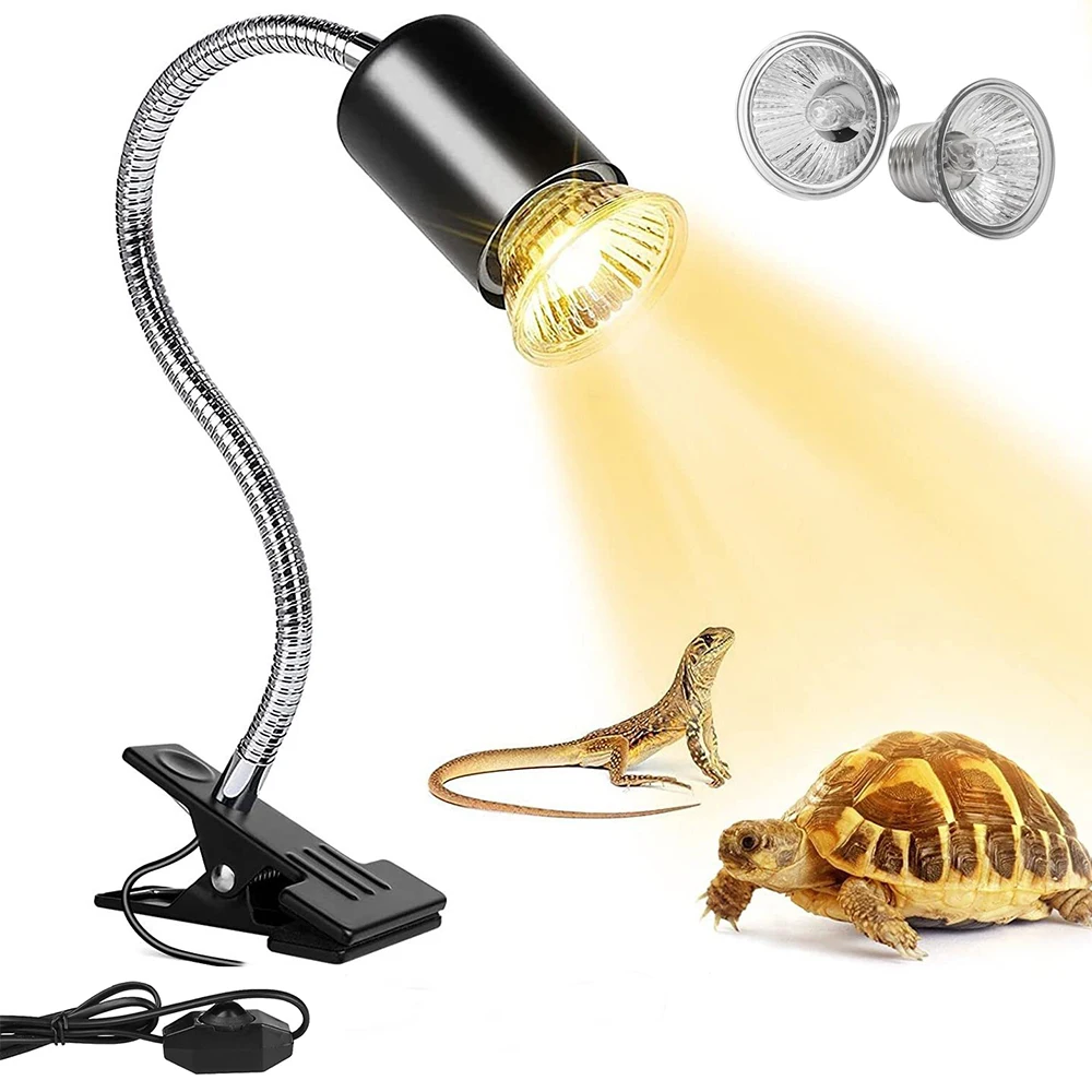 Reptile Heat Lamp 50W UVA UVB Light Rotatable Basking Spot Light Simulated Sunlight For Turtle Lizard Dimmable Heating Lamp Reptile Heat Lamp 50W UVA UVB Light Rotatable Basking Spot Light Simulated Sunlight For Turtle Lizard Dimmable Heating Lamp