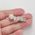 Sipuris Custom Name Brooch For Women Men Stainless Steel Personalized Trendy Pins Badge Nameplate Brooch Jewelry Weddings Gifts 2