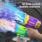 40 Hole Bubble Machine Fully Automatic Bubble Blowing Light Outdoor Bubble Machine without Battery without Bubble Water 4