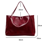 Women Tote Bag Fashion Underarm Pouch Large Capacity Soft Pu Leather Shoulder Bag Retro Crossbody Bag Casual Portable BucketBags 6