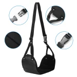 Portable Adjustable Footrest Hammock for Airplane Travel Long Flight Bus Train Office Travel Accessories for Leg Rest Foot Sling 3