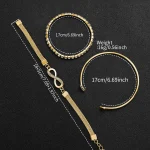 4PCS/Set Fashion Small Dial Women Watches Ladies Luxury Analog Quartz Wristwatch Bracelets Set Reloj Mujer（Without Box） 5