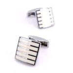 High quality French shirt cufflinks Black Red White Enamel Cuff Links Men's tie clip Cuff Links Jewelry gifts for successful men 4