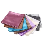 Luxury Brand Silk Scarf Women Satin Solid color Hijab Scarves Muslim Pareo Bandana Female Shawl Wrap Headband Foulard 90*90cm 5