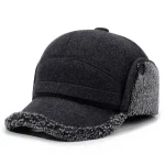 Autumn and Winter New Warm Lei Feng Hat Men's Father Outdoor Leisure Thickened in The Elderly Fleece Hat Baseball Cap Ear Cap 6