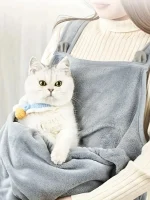 Cozy Pet Carrier Apron For Small Cats And Dogs - Perfect For Outdoor Winter Travel - Features Hanging Chest Bag And Cat Sleeping