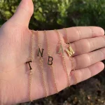 1pc Letter Shape Beads Thin Chain Bracelet, Simple Minimalist Hand Chain Unisex Jewelry Decoration 6