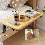 Foldable Bed Side Table Tray Organizer,Clip On Nightstand Bed Side Table Storage for Adult Kids,Bedside Shelf Desk Organizer 2