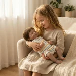 NPK 45CM Newborn Loulou Reborn Baby Doll Lifelike Asleep Soft Body Collectible High Quality Handmade with 3D Skin And Visible 5