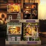 Magic Wooden Doll House Mini Kit DIY Handmade Assembly Model Building Room Bedroom Decoration 3D Puzzle Girl Toy Birthday Gifts 5