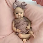 13Inch Waterproof Bettie Reborn Silicone Girl Doll With 2 Sets Outfits Handmade Paint Skin Soft Touch Silicone Girl Doll 4