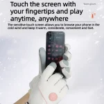 Women Winter Skiing Gloves 2026 New Fashion Fleece Lined Thick Warm Cold Resistant Touchscreen Electric Bike Riding Gloves 4