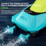2.4G Mini RC Boat 10km/h High Speed Boat Radio Remote Controlled Ship Dual Motor Electric Racing Speedboat Summer Water Pool Toy 3