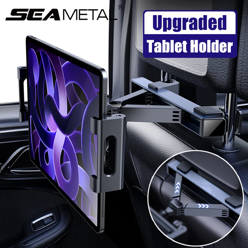 SEAMETAL Upgraded Car Headrest Phone Holder Telescopic Anti Shake Auto Table Holder Smartphone Mount for 4-12.9 Inch iPad iPhone SEAMETAL Upgraded Car Headrest Phone Holder Telescopic Anti Shake Auto Table Holder Smartphone Mount for 4-12.9 Inch iPad iPhone