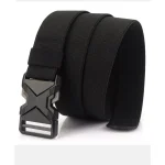 The New Men's 125cm Buckle Belt Nylon Braided Lightweight Breathable Daily Commuter Men's Belt 3