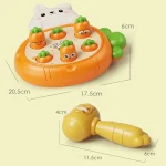 Cartoon Montessori Baby Toys Toddler Educational Birthday Gift Animal Theme Knocking Game Parent Child Board Hammering Game 5