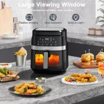 Sejoy Air Fryer 8-in-1,6 Quart Electric Hot Fryer Oven Oilless Cooker,Roast, Bake, Plus Bake,Dehydrate, and Keep Food Warm 6