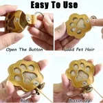 Pet Hair Memorial Keychain PU Leather Keepsake Locket for Cat Dog Fur Pet Hair Storage Pendant Handbag Hanging Accessories 4