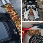 JDM Graffiti Painting Car Film Wrap Waterproof Modification Protective Stickers for Auto Bicycle Motorcycle Skateboard Universal 6