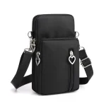 Waterproof Mobile Phone Bag Women's Mini Oxford Crossbody Bag Daily Multi-layer Zipper Purse Casual Outdoor Travel Nylon Bag 3