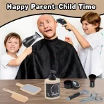 Kids Toys Barber Role Pretend Play for Boys Beauty Fashion Electric Hairdressing Cosmetics Tools Set Hair Salon Shaving Sets Toy 2