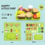 Kids Mini Kitchen Toy Pretends Play Simulated Food Hamburger Cookie Miniature Accessories for Children Girl Educational Gift 3