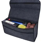 1pc Car Storage Felt Box For Dark Gray Anti Slip Storage Tools Towels Car Accessories Universal Foldable High-Quality Felt Box 3