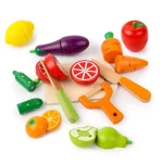 Simulation Kitchen Pretend Toy Wooden Classic Game Montessori Educational Toy For Children Kids Gift Cutting Fruit Vegetable Set