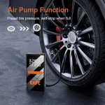 12V Car Jump Starter 4 In 1 Car Wireless Tire Inflator Pump Air Compressor Power Bank Potable Battery Starting Fast Charging 3