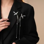 Fire Phoenix Phoenix Brooch Pins Delicate Long Fringe Brooches for Women Men Animal Bird Corsage Clothes Bags Party Accessories 3