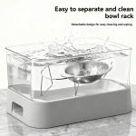 Stainless Steel Pet Bowl Slanted Anti Cervical Spondylosis for Cats and Dogs Dual Use Feeder 6