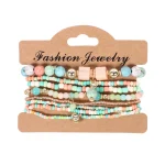 Bohemian Handmade Beads Bracelet Set For Women Summer Colorful Beaded Chain Bangle Girls Boho Jewelry Accessories 2